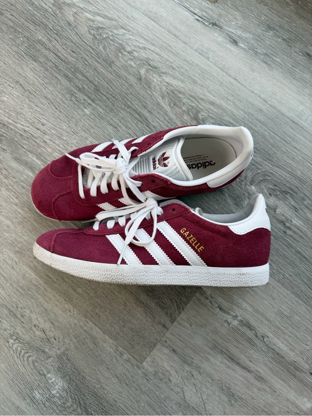 Adidas Gazelle Sneakers — Collegiate Burgundy (Red)